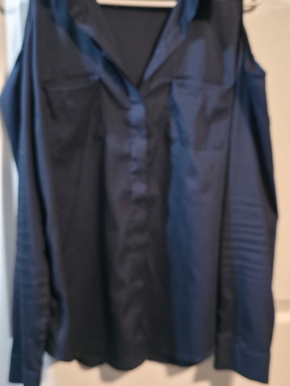 4/$25 Deal! Timing Navy Blue Textured Top